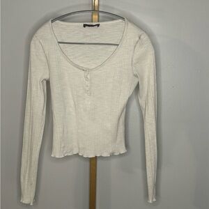 Chic White Long Sleeve Top